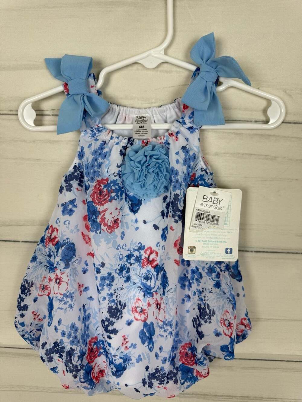 Baby Essentials Floral Bubble Romper Size 6M